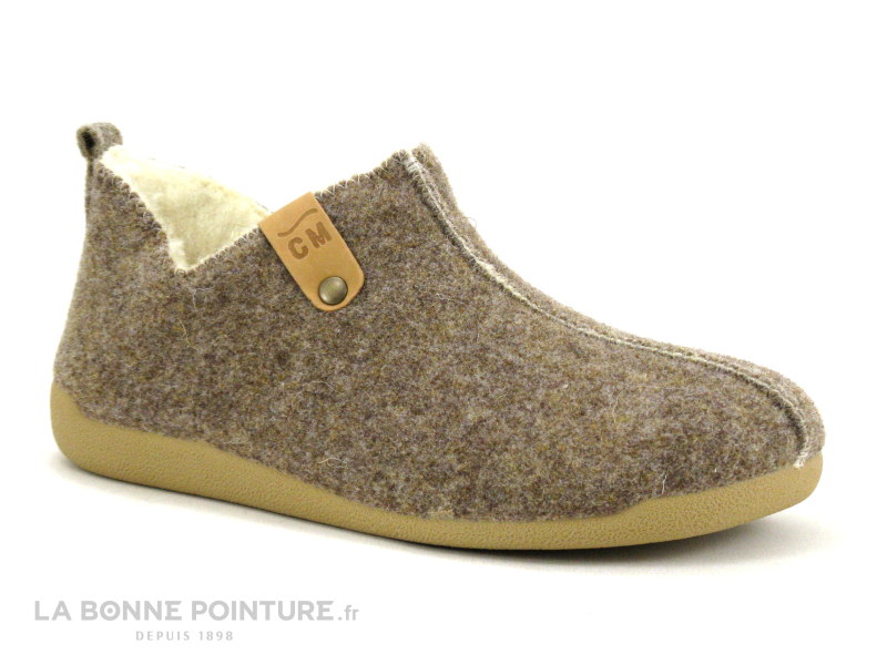 CM Confort Mono Tweed Beige - 20117 - Chausson Femme Fourre Laine 5 CM Confort Mono Tweed Beige - 20117 - Chausson Femme Fourre Laine – Image 5