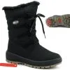 Olang Nora Tex Crampons Noir Botte Fourree Femme