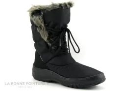 Antarctica 687 Noir - Fourrure Beige - Lacet - Botte Neige Femme