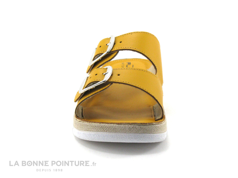 Patrizia Flex Is PERASA Senape - Mule Reglable Femme Cuir Jaune 2 Patrizia Flex Is PERASA Senape - Mule Reglable Femme Cuir Jaune – Image 2