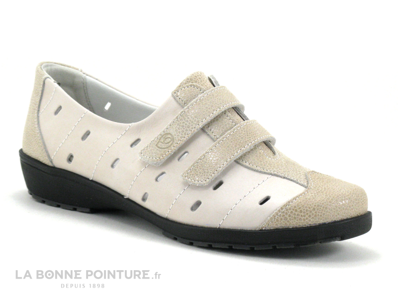 Suave 8017 PT Almond Natural - Chaussure Confort Velcro 1 Suave 8017 PT Almond Natural - Chaussure Confort Velcro
