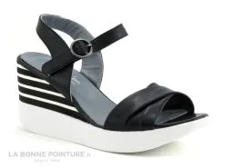 Com Un Point SHEHOCO Noir - Nu-pieds Compense