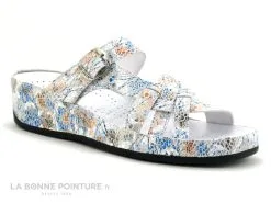 Pedi Girl XANT DB Myosotis - Cuir Fleuri - Mule Reglable Femme