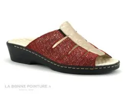 Pedi Girl DOMI Zim Lam Cerise Fumo - Mule Femme Rouge Et Metal