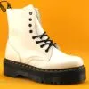 Dr. Martens Dr Martens JADON White Polished - 15265100 - Bottine Blanche