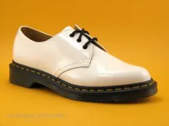 Dr. Martens Dr Martens 1461 White Patent Lamper - Chaussure Basse Blanc Verni