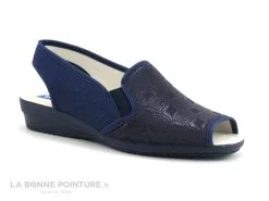 ZEL'S Zels 3209 Bleu Marine - Sandale Classique Femme