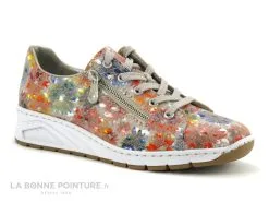 Rieker N3302-91 Multicolore - Basket Basse Femme - Talon Compense