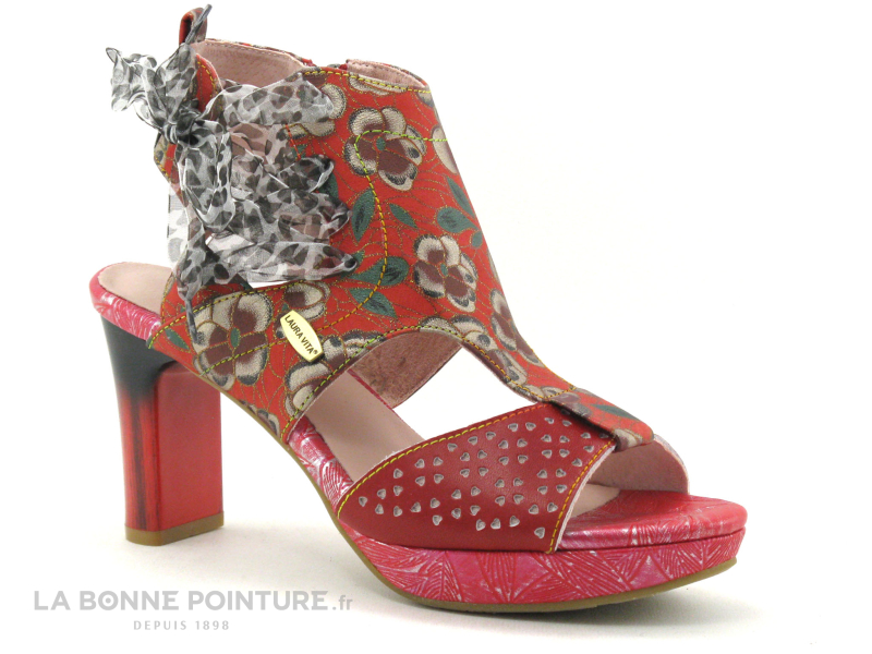 Laura Vita HICAO Rouge - Sandale Talon Haut - Ruban 5 Laura Vita HICAO Rouge - Sandale Talon Haut - Ruban – Image 5