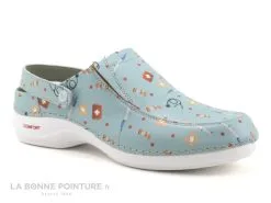 3 Points De Suspension KIADO Vert - Sabot Médical En Cuir