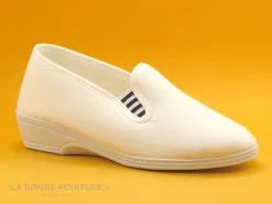 RYB - 102 Elastique - Chausson Femme - Toile Blanche