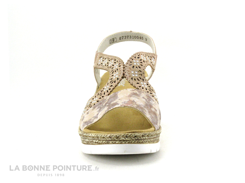 Rieker 61916-31 - Sandale Rose Avec Talon Compense 2 Rieker 61916-31 - Sandale Rose Avec Talon Compense – Image 2