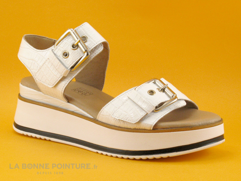 Geo Reino GIFABE Blanc - Nu-pieds Femme - Semelle Compensee 5 Geo Reino GIFABE Blanc - Nu-pieds Femme - Semelle Compensee – Image 5