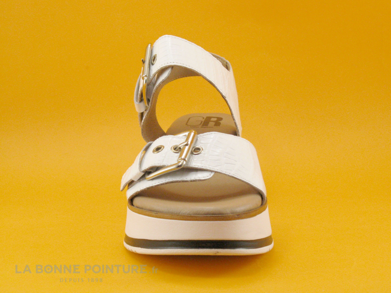 Geo Reino GIFABE Blanc - Nu-pieds Femme - Semelle Compensee 2 Geo Reino GIFABE Blanc - Nu-pieds Femme - Semelle Compensee – Image 2