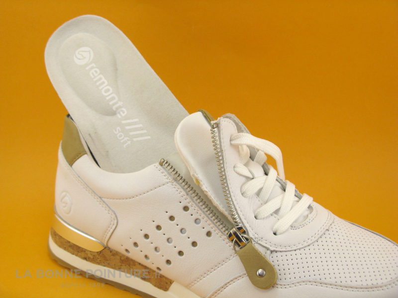 Remonte D2536-80 - Blanc Beige Argent - Basket Basse Femme 5 Remonte D2536-80 - Blanc Beige Argent - Basket Basse Femme – Image 5