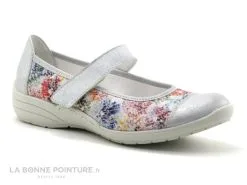 Remonte R7627-40 Ice Multi Grey - Ballerine Velcro Femme