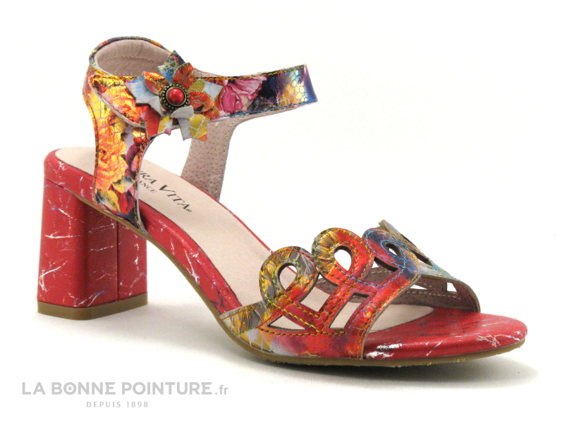 Laura Vita HECO 13 Rouge - Sandale Talon Haut 5 Laura Vita HECO 13 Rouge - Sandale Talon Haut – Image 5
