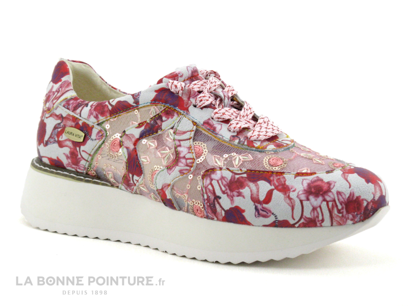 Laura Vita DELPHINE 01 Fuchsia - Basket Compensee Femme 5 Laura Vita DELPHINE 01 Fuchsia - Basket Compensee Femme – Image 5