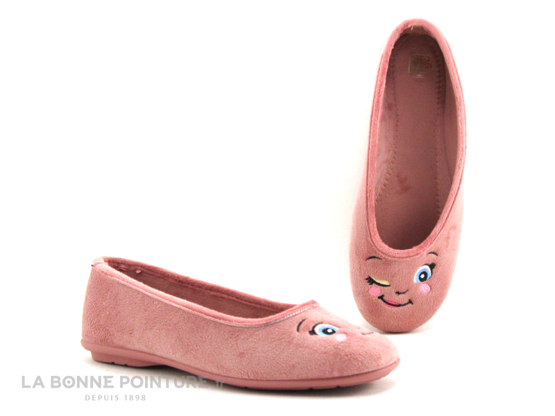 RYB 600D1778 Rose Clin D Oeil - Pantoufle Ballerine 1 RYB 600D1778 Rose Clin D Oeil - Pantoufle Ballerine