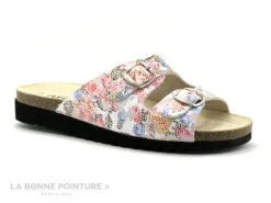 Artika Soft BASQUE Vaq Roses - Blanc - Multicolore - Mule Femme