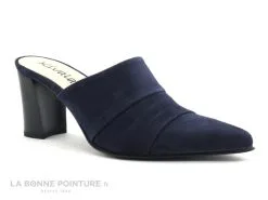 Caty Kivala MUGUET Velours Marine - Sabot Pointu Talon