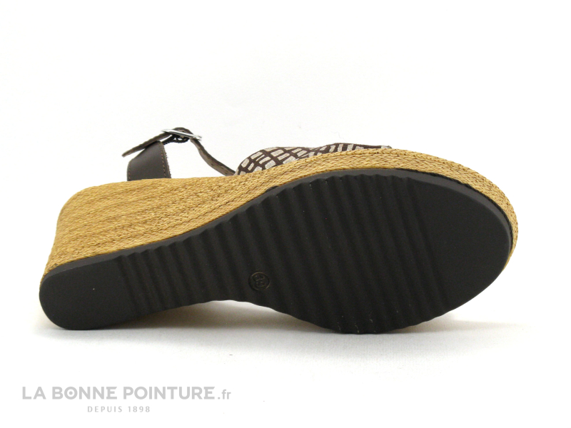 Tamaris 1-28346-20 Chocolate-Dots - Nu-pieds Talon Compense 7 Tamaris 1-28346-20 Chocolate-Dots - Nu-pieds Talon Compense – Image 7
