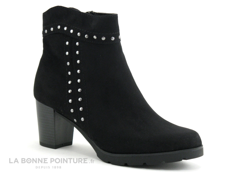 Marco Tozzi 2-25830-23 - Noir - Clous Argent - Boots Talon 5 Marco Tozzi 2-25830-23 - Noir - Clous Argent - Boots Talon – Image 5