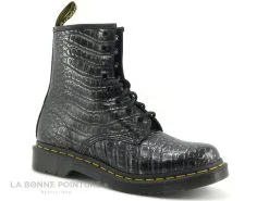 Dr. Martens Dr Martens 1460 Gun Metal - 27249029 - Wild Croc Emboss - Bottine Lacet