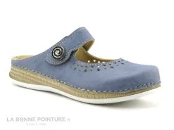 Moran's Morans MONCEY 28714 Bleu Jean - Sabot Femme Avec Velcro