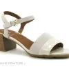 Geox D35RLB New Marykarmen - Off White - Sandale Femme Talon Epais