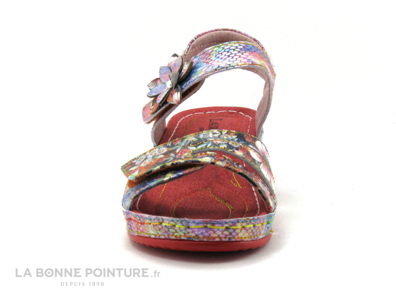 Laura Vita JACDISO 03 Rouge - Sandale Femme Avec Bride Velcro 2 Laura Vita JACDISO 03 Rouge - Sandale Femme Avec Bride Velcro – Image 2