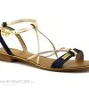 Les Tropéziennes M.Belarbi Tropeziennes HIRONBUC Marine Or - 23270 - Sandale Femme