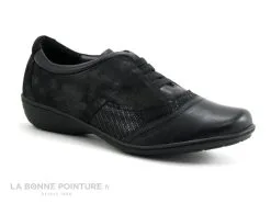 Geo Reino INBABE Noir - Argent - Chaussure Basse Femme