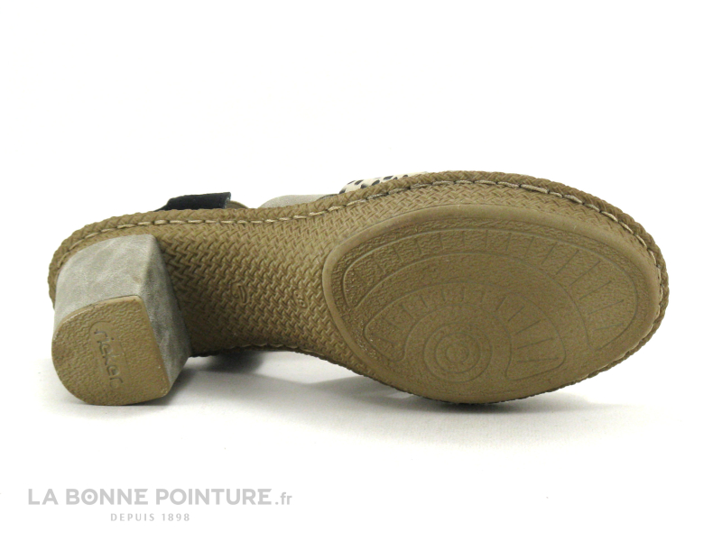 Rieker 665K3-60 - Gris - Noir - Sandale A Talon Femme 7 Rieker 665K3-60 - Gris - Noir - Sandale A Talon Femme – Image 7