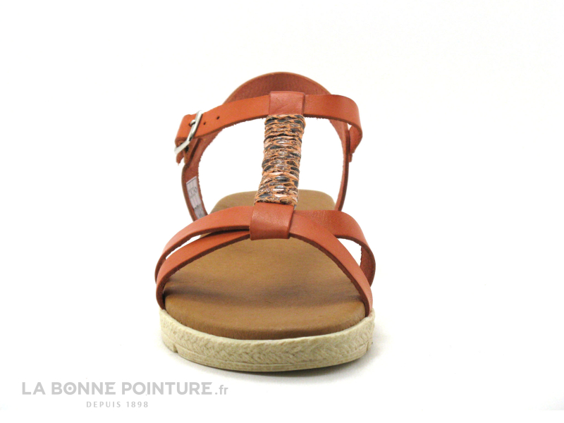 Eva Frutos 1113 Corail - Serpent - Sandale Femme Bride Salome 2 Eva Frutos 1113 Corail - Serpent - Sandale Femme Bride Salome – Image 2