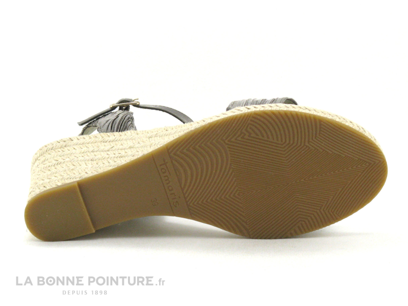 Tamaris 1-28360-28 Emerald Pleats - Nu-pieds Talon Compense 7 Tamaris 1-28360-28 Emerald Pleats - Nu-pieds Talon Compense – Image 7