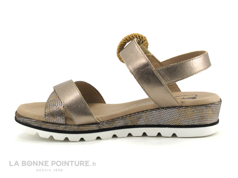 Geo Reino MAGNABE Taupe - Sandale Femme Semelle Compensee 3 Geo Reino MAGNABE Taupe - Sandale Femme Semelle Compensee – Image 3