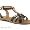 Les Tropéziennes M.Belarbi Tropeziennes HAMSUNI Chocolat Multi - 43018 - Nu-pieds Plat Femme