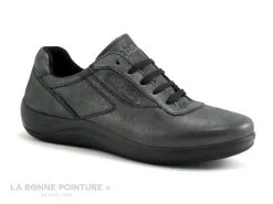 TBS Anyway Tennis Cuir Noir Metallise - Z7034