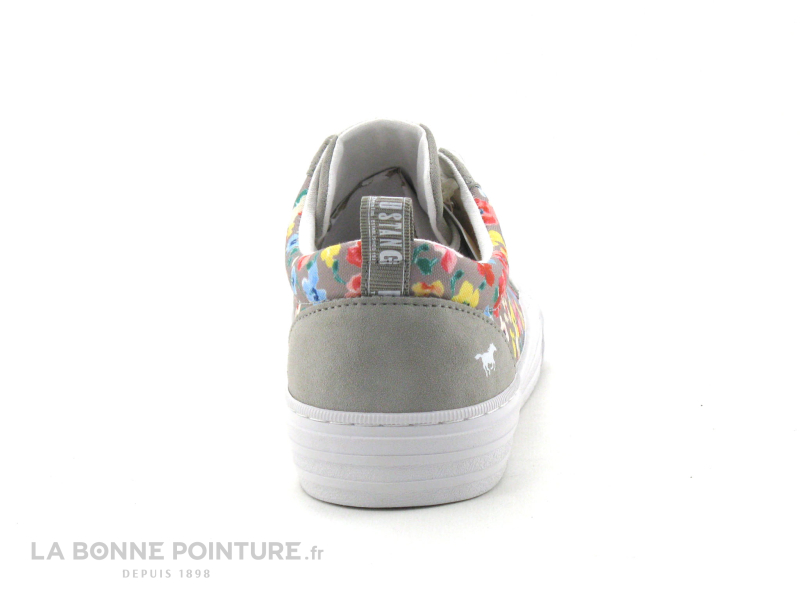 Mustang Shoes Mustang 1420-302-22 Gris Clair - Fleuri - Basket Mode Femme 4 Mustang Shoes Mustang 1420-302-22 Gris Clair - Fleuri - Basket Mode Femme – Image 4