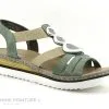 Rieker 679LA-52 - Vert - Beige - Sandale Femme
