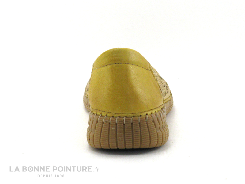 Karyoka RITA Jaune - Ballerine Perforee Femme Cuir Jaune 4 Karyoka RITA Jaune - Ballerine Perforee Femme Cuir Jaune – Image 4
