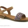 Eva Frutos Marron 3090 - Paillettes Multicolores - Sandales Plate Femme