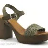 Carla Tortosa 89067 - Sandale Talon Haut Vert Kaki