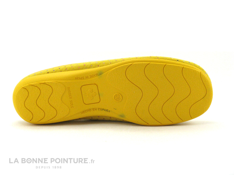 Ouf ! Ouf BESSINE Ocre - Pantoufle Mule Jaune Pois Multicolores 4 Ouf ! Ouf BESSINE Ocre - Pantoufle Mule Jaune Pois Multicolores – Image 4