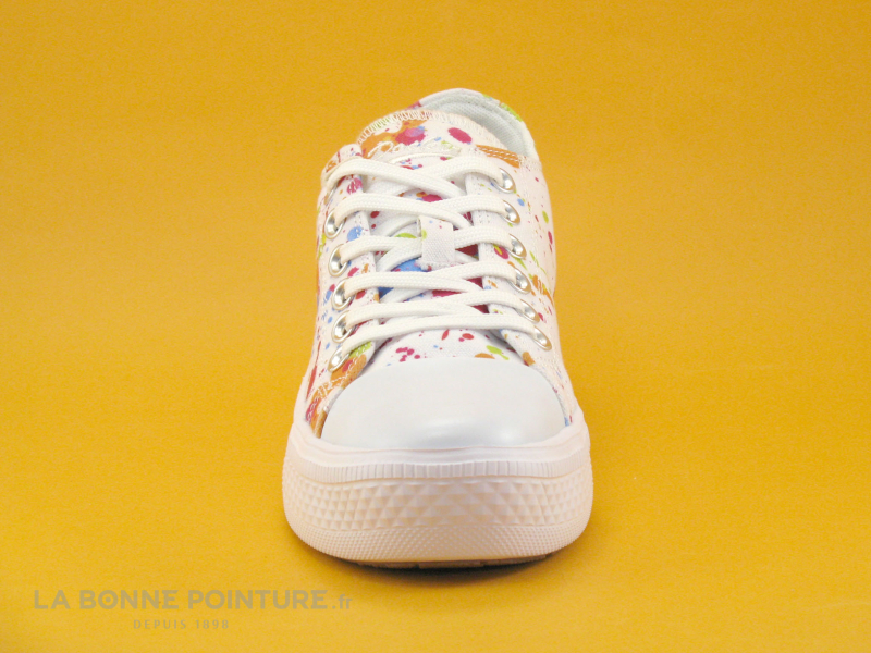 Dockers 50VL201 - Basket Toile Blanche Et Multicolore Femme - Plateforme 2 Dockers 50VL201 - Basket Toile Blanche Et Multicolore Femme - Plateforme – Image 2