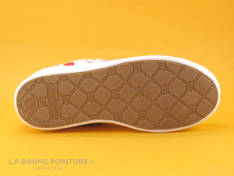 Dockers 50VL201 - Basket Toile Blanche Et Multicolore Femme - Plateforme 7 Dockers 50VL201 - Basket Toile Blanche Et Multicolore Femme - Plateforme – Image 7