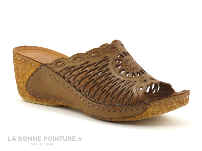 Karyoka GENI Marron - Mule Femme - Talon Compense 6 Karyoka GENI Marron - Mule Femme - Talon Compense – Image 6