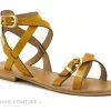Les Tropéziennes M.Belarbi Tropeziennes HEPANA Jaune - Sandale Reglable Femme - Bride Cheville