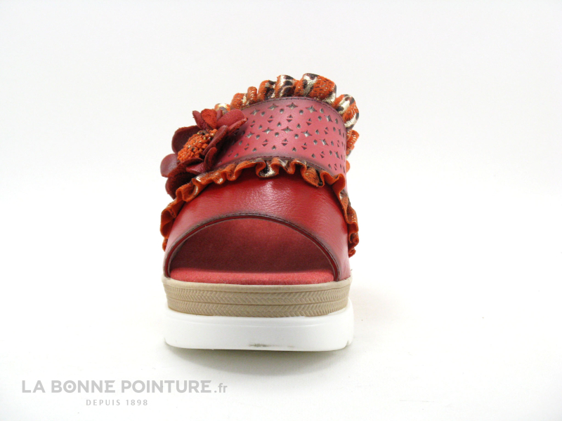 Laura Vita JACASSEO 05 Rouge - Mule Talon Compense 2 Laura Vita JACASSEO 05 Rouge - Mule Talon Compense – Image 2